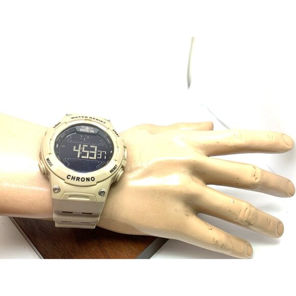 Invicta Racing Men's Watch 47526 Quartz Digital Light Brown Resin Strap 52mm - Picture 4 of 14